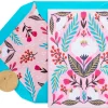 Symmetrical Floral Blank Greeting Card