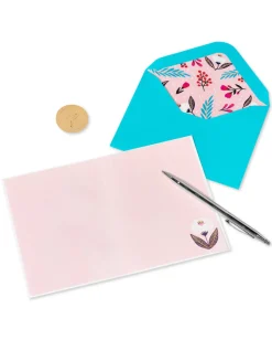 Symmetrical Floral Blank Greeting Card