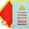 Taco Pin Birthday Greeting Card