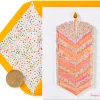 Tall Cake Slice Birthday Greeting Card
