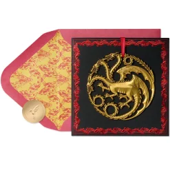 Targaryen Sigil Game of Thrones Blank Birthday Greeting Card