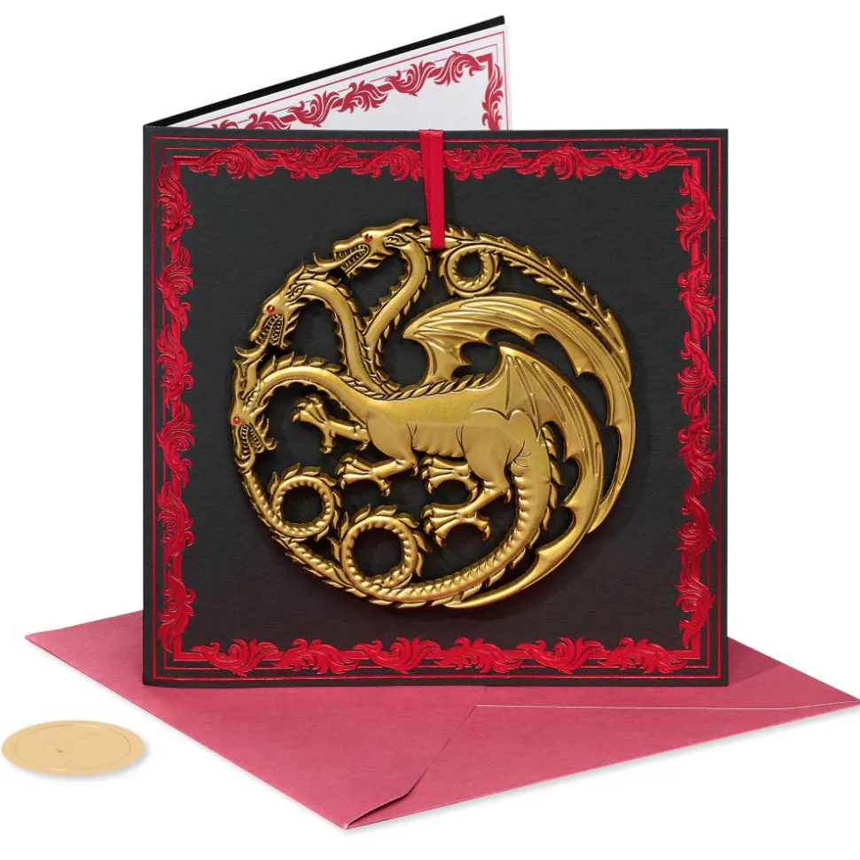 Targaryen Sigil Game of Thrones Blank Birthday Greeting Card