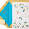 Teal and Gold Sympathy Greeting Card