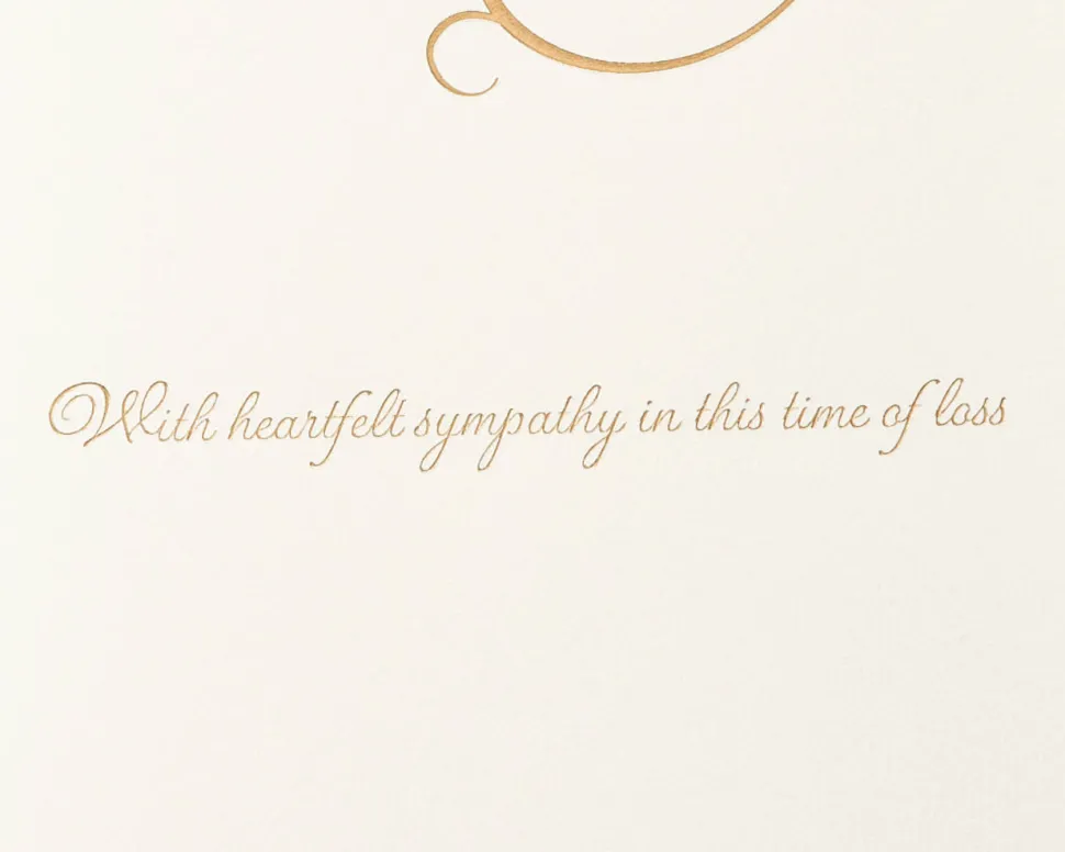 Teal and Gold Sympathy Greeting Card