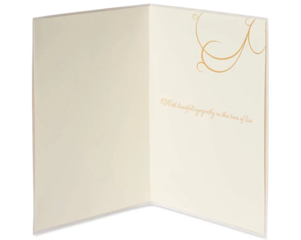 Teal and Gold Sympathy Greeting Card