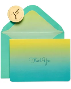 Teal Ombre Boxed Thank You Cards and Envelopes, 16-Count