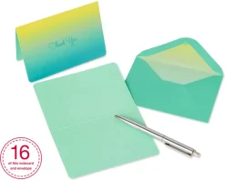 Teal Ombre Boxed Thank You Cards and Envelopes, 16-Count