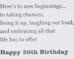 50th Birthday Greeting Card