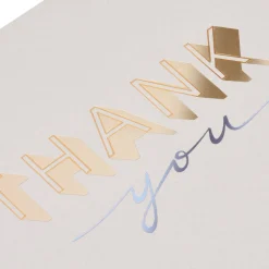 Thank You Lettering Blank Thank You Greeting Card