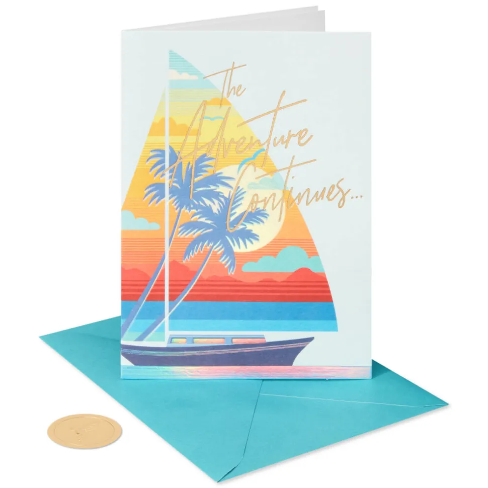 The Adventure Continues Anniversary Greeting Card