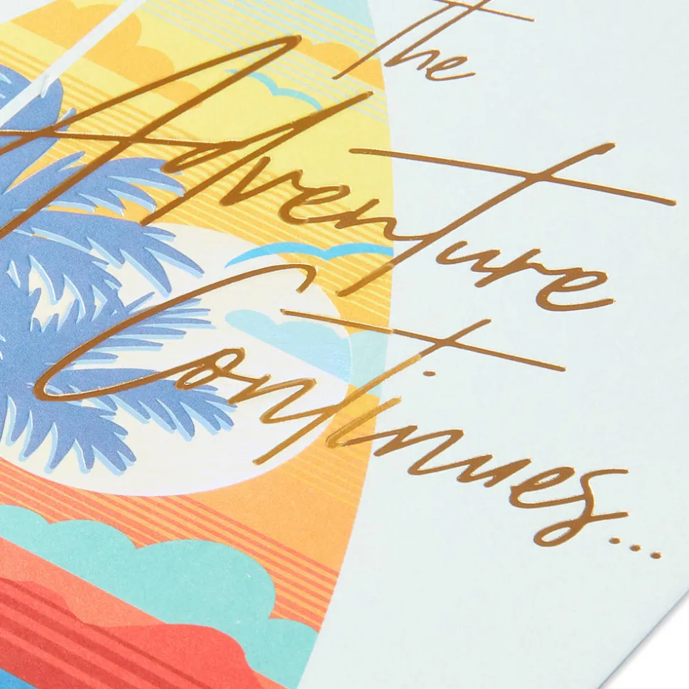 The Adventure Continues Anniversary Greeting Card