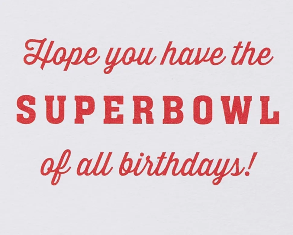 The Superbowl of All Birthdays Birthday Greeting Card