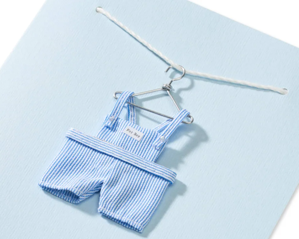 Tiny Tots Overalls New Baby Greeting Card