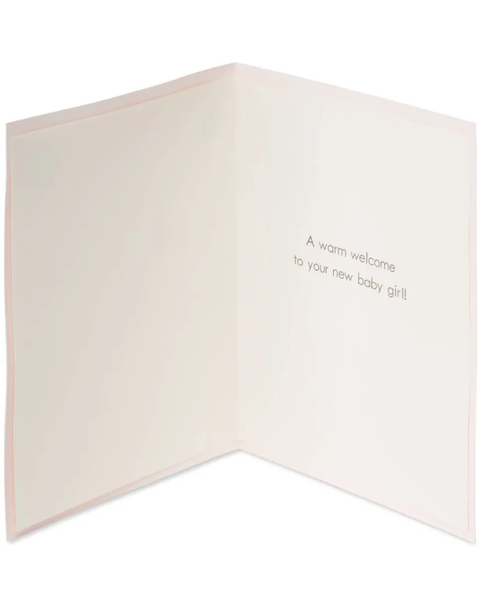 Tiny Tots Pink Dress New Baby Greeting Card