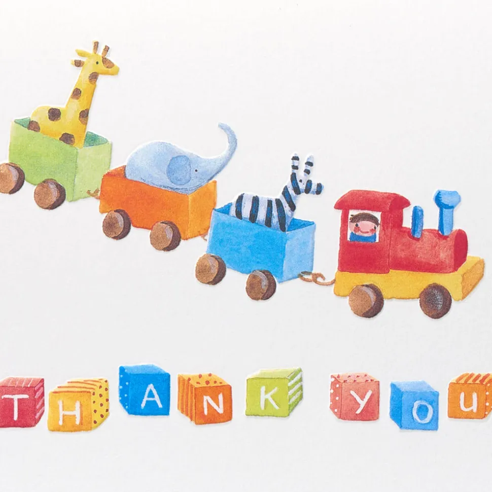 Toy Train Thank You Boxed Blank Note Cards, 12-Count