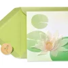 Transparent Lotus Flower Sympathy Greeting Card