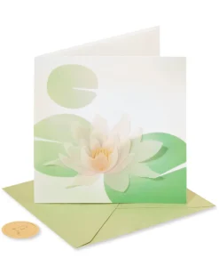 Transparent Lotus Flower Sympathy Greeting Card