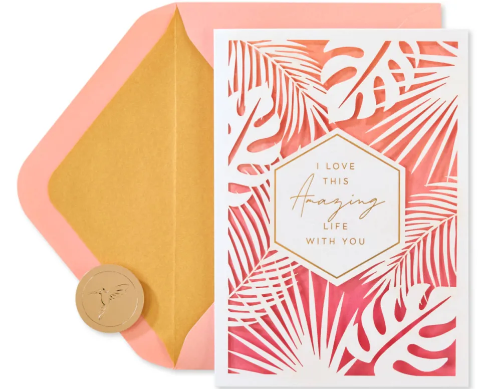 Tropical Anniversary Greeting Card