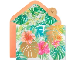 Tropical Flowers Boxed Blank Note Cards with Envelopes, 12-Count
