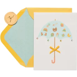 Umbrella Baby Shower Greeting Card