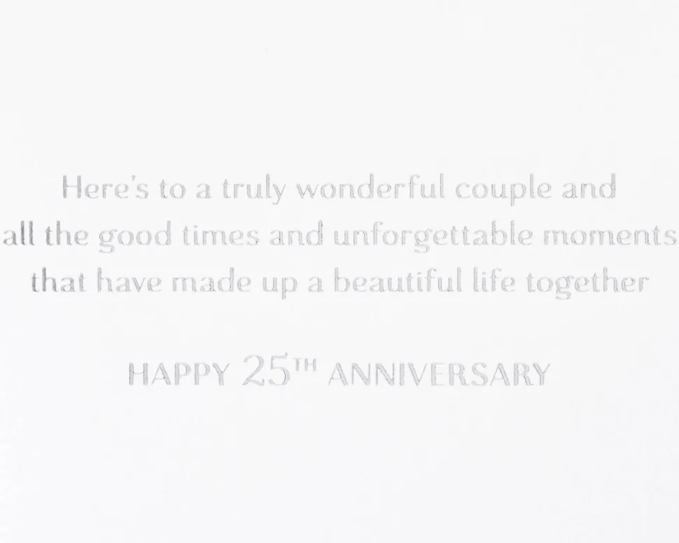Unforgettable Moments 25th Anniversary Greeting Card for Couple