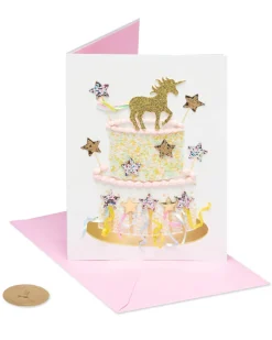 Unicorn Cake Birthday Greeting Card