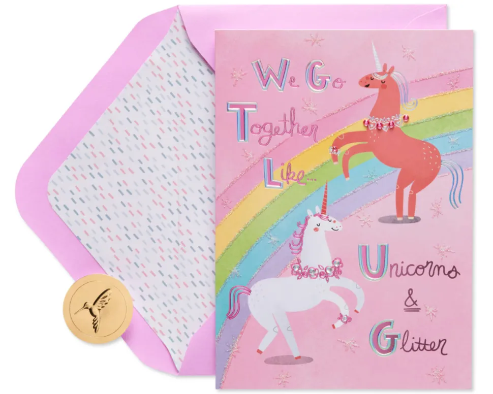 Unicorns Friendship Greeting Card