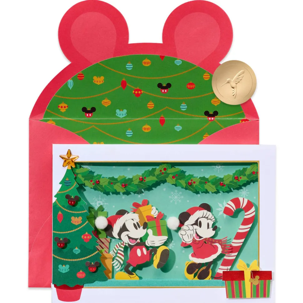 Very Merry Christmas Mickey and Minnie Disney Christmas Greeting Card