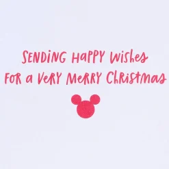 Very Merry Christmas Mickey and Minnie Disney Christmas Greeting Card