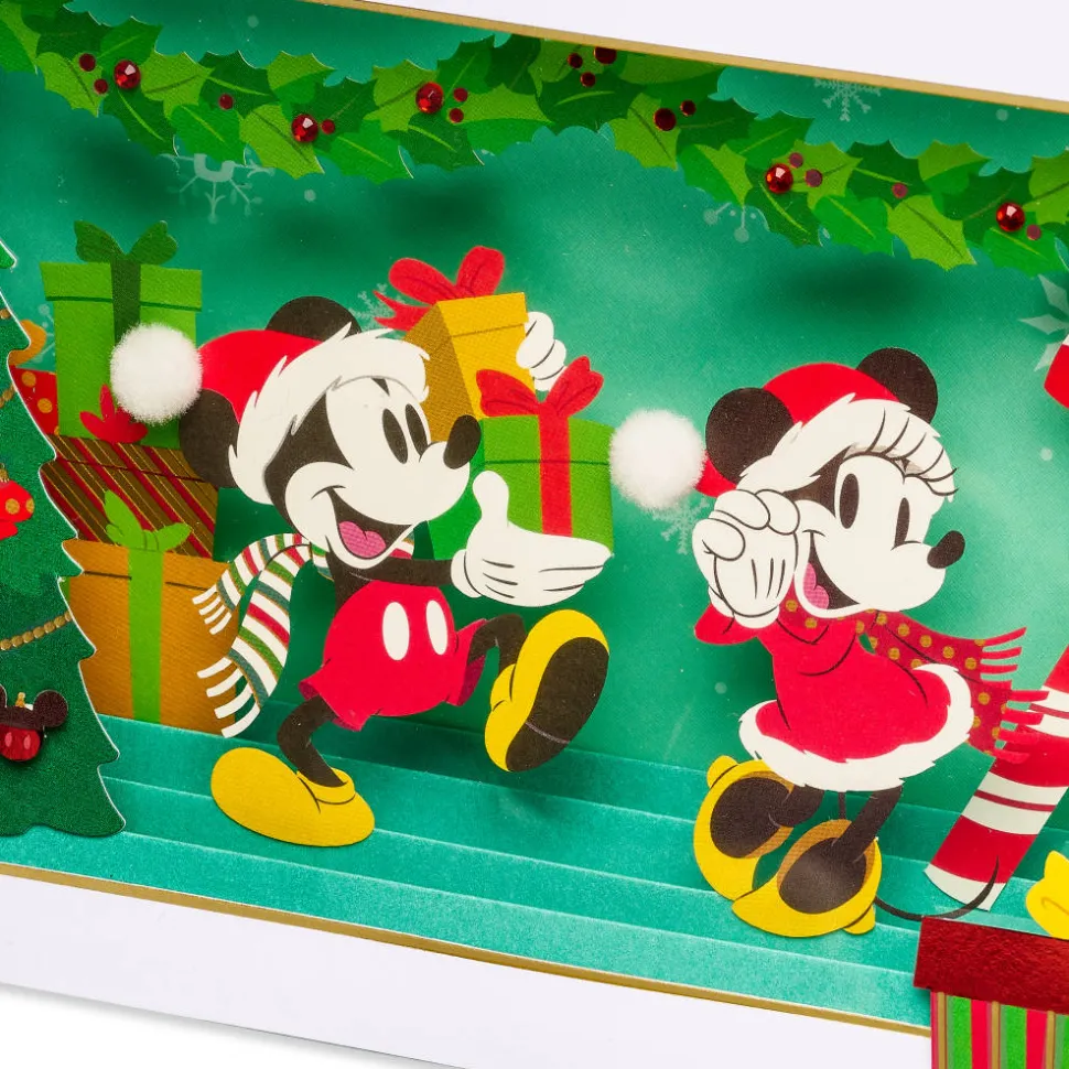 Very Merry Christmas Mickey and Minnie Disney Christmas Greeting Card