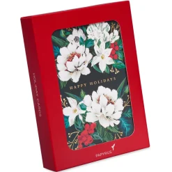 Vintage Floral Holiday Boxed Cards, 14-Count