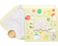 Warm and Happy Wishes New Baby Greeting Card – Designed by House of Turnowsky