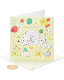 Warm and Happy Wishes New Baby Greeting Card – Designed by House of Turnowsky