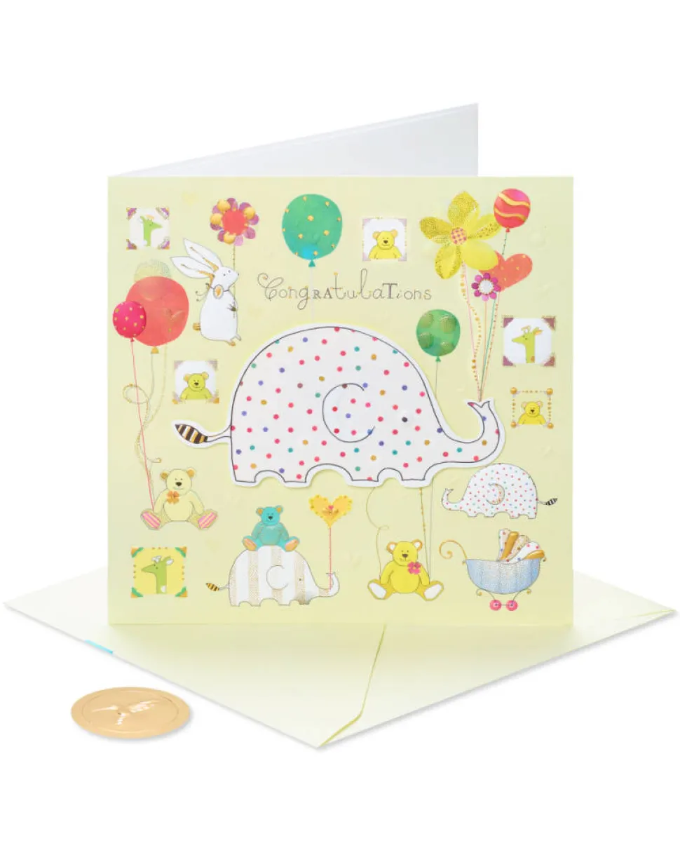 Warm and Happy Wishes New Baby Greeting Card – Designed by House of Turnowsky
