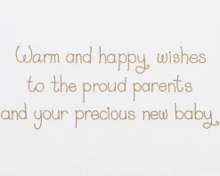 Warm and Happy Wishes New Baby Greeting Card – Designed by House of Turnowsky