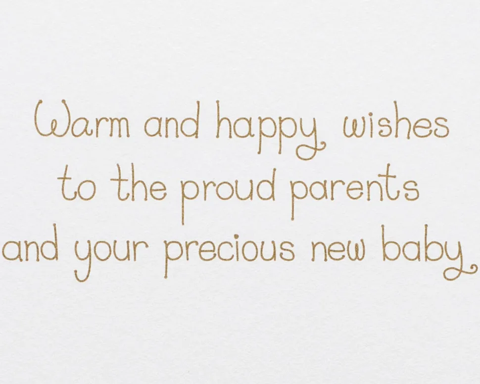 Warm and Happy Wishes New Baby Greeting Card – Designed by House of Turnowsky