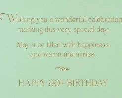 Warm Memories 90th Birthday Greeting Card