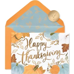 Warmth and Happiness Thanksgiving Greeting Card