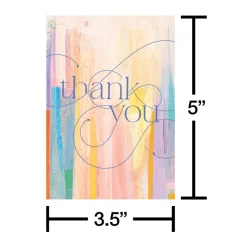 Watercolor 14-Count Blank Thank You Greeting Cards with Envelopes
