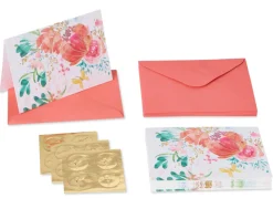Watercolor Floral Boxed Blank Note Cards, 10-Count