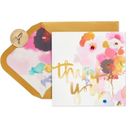 Watercolor Flower Thank You Greeting Card