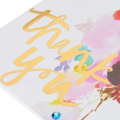Watercolor Flower Thank You Greeting Card