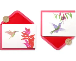 Watercolor Hummingbirds Keepsake Boxed Blank Cards and Envelopes, 20-Count