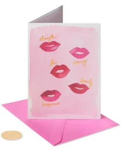 Watercolor Lips Blank Greeting Card – BCRF Partnership