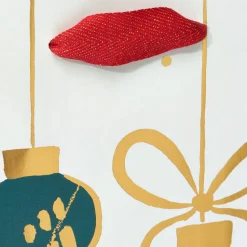 Watercolor Ornaments 10″ Medium Holiday Gift Bag, 1 Bag