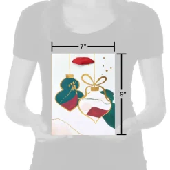Watercolor Ornaments 10″ Medium Holiday Gift Bag, 1 Bag