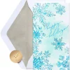 Watercolor Snowflakes Happy Holidays Greeting Card