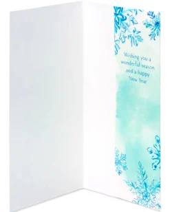 Watercolor Snowflakes Happy Holidays Greeting Card