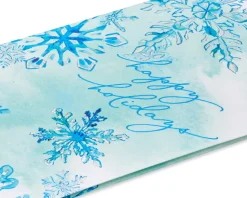 Watercolor Snowflakes Happy Holidays Greeting Card