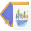 Watercolor Trees Thinking of You Blank Greeting Card